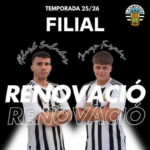RENOVACI FILIAL: ALBERT SABATER i JOSEP FORNS